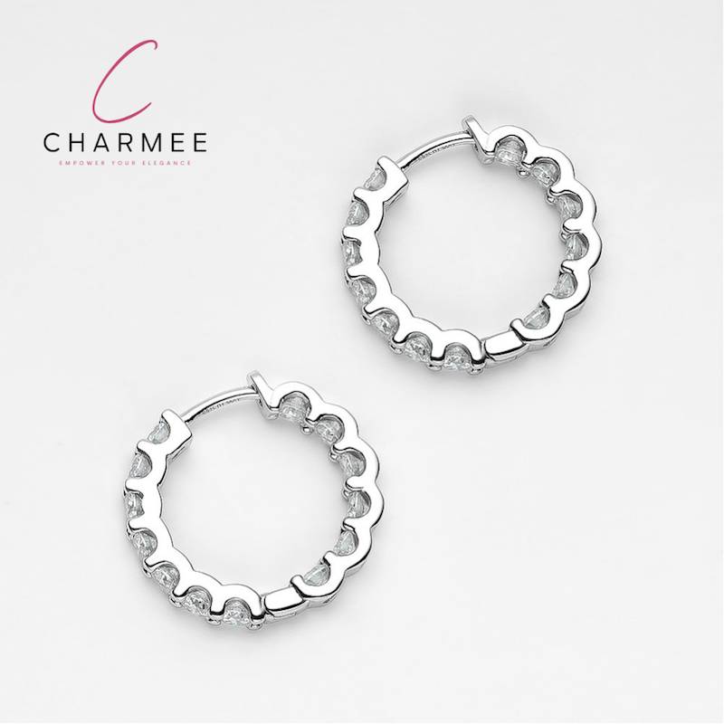 2,6 Karaat Moissanite zilveren oorbellen