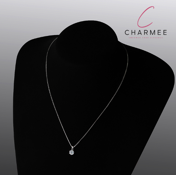 1 Karaat Moissanite zilveren hanger