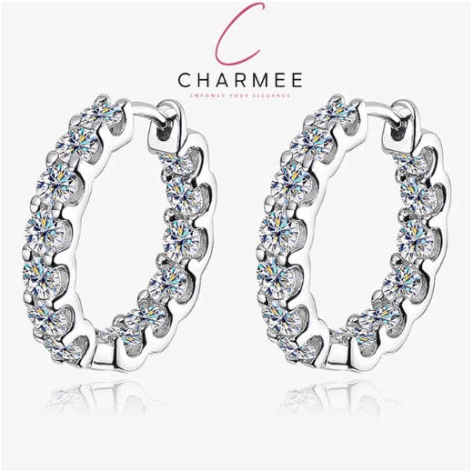 2,6 Karaat Moissanite zilveren oorbellen