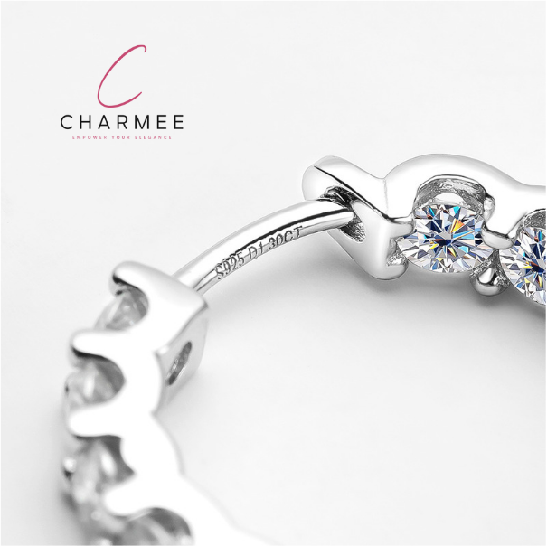 2,6 Karaat Moissanite zilveren oorbellen